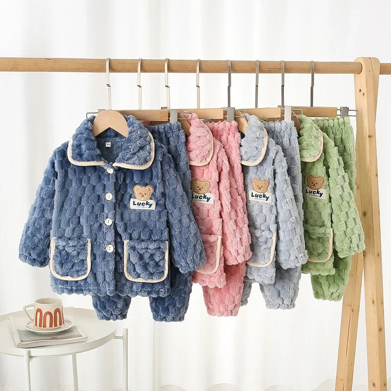 Baby Clothing For Sleep - Pijamas gruesos de franela para niños
